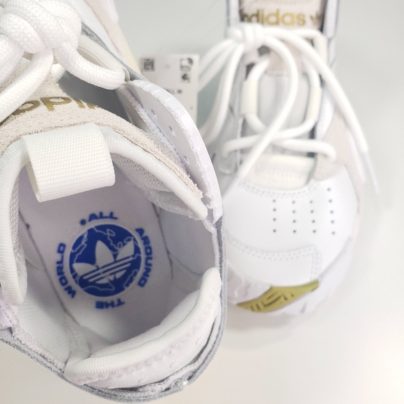 ADIDAS STREETBALL W FV4852 White Gold shoes sneakers Women 5.5 Youth 4Y - Picture 10 of 12